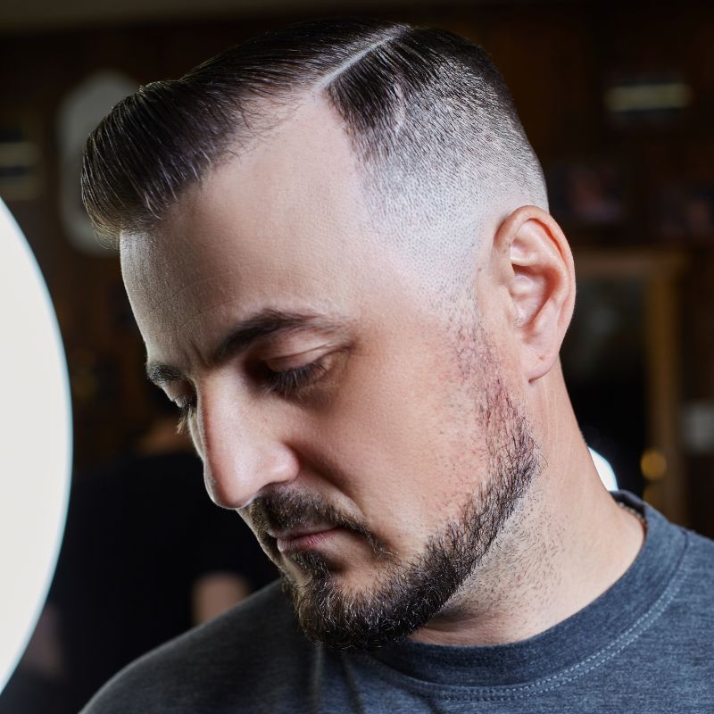 Comb Over Fade Hair Style